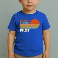 Worlds Okayest Pilot Funny Retro Funny Gift Toddler T-Shirt thumb 2