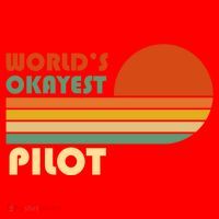 Worlds Okayest Pilot Funny Retro Funny Gift Santa Hat thumb 1