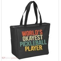 World's Okayest Pickleball Player Pickleball tournaments Tote Bag thumb 2