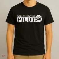Worlds Okayest Pilot Funny Pilot T-Shirt thumb 3