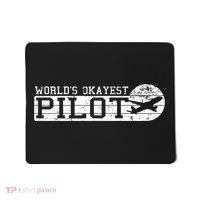 Worlds Okayest Pilot Funny Pilot Mousepad thumb 0