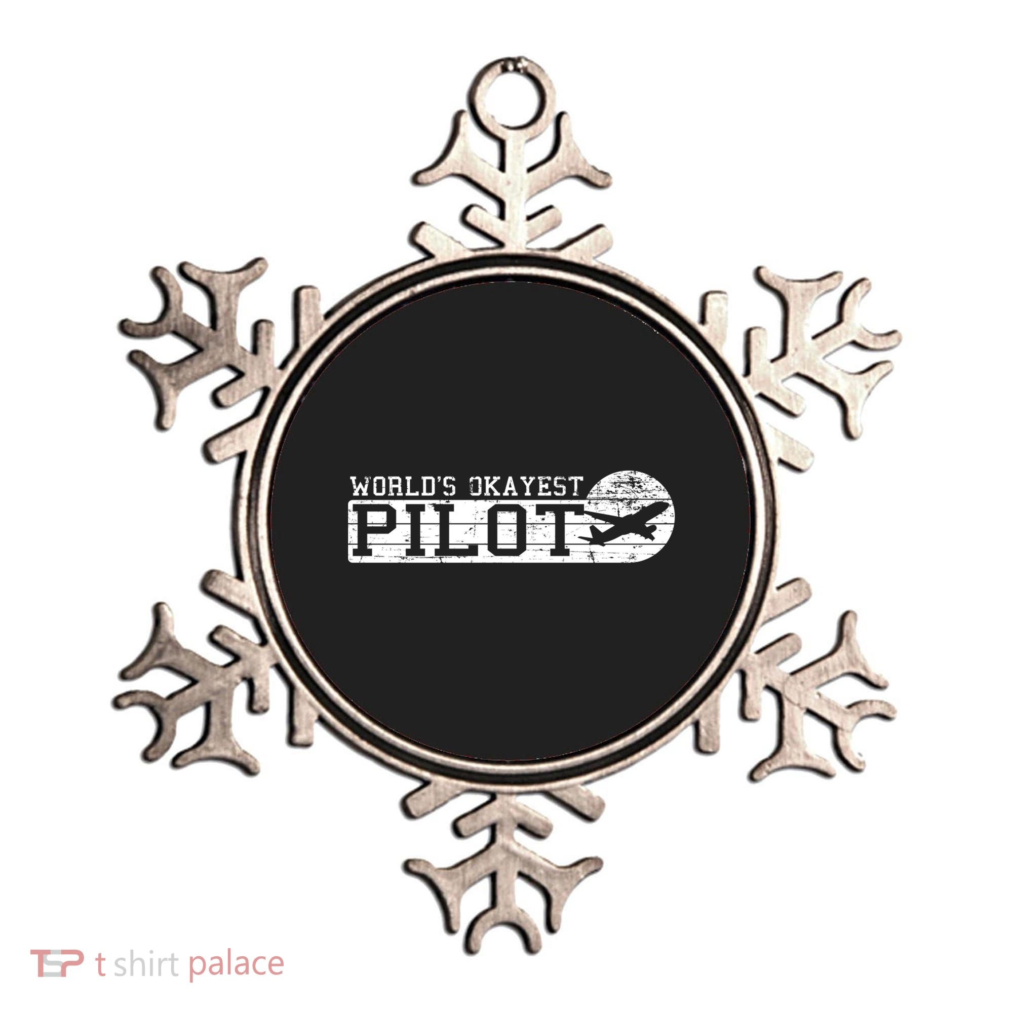 Worlds Okayest Pilot Funny Pilot Ornament