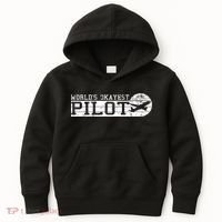 Worlds Okayest Pilot Funny Pilot Kids Hoodie thumb 0