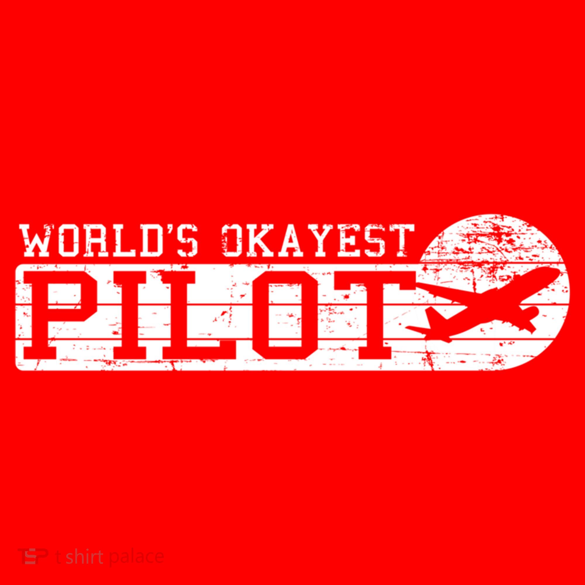 Worlds Okayest Pilot Funny Pilot Santa Hat