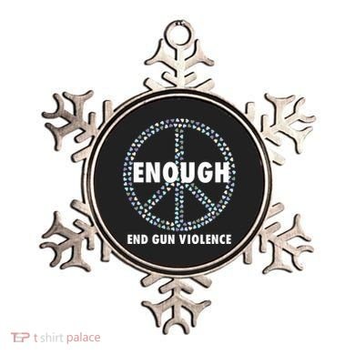 Wear Orange Peace Sign Enough End Gun Violence Ornament
