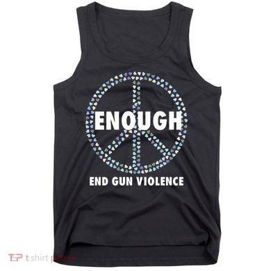 Wear Orange Peace Sign Enough End Gun Violence Tank Top