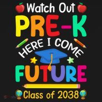 Watch Out PreK Here I Come Future Class Of 2038 Gift Doggie Tank thumb 4
