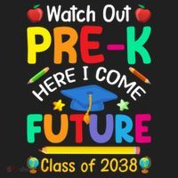 Watch Out PreK Here I Come Future Class Of 2038 Gift Beanie thumb 2