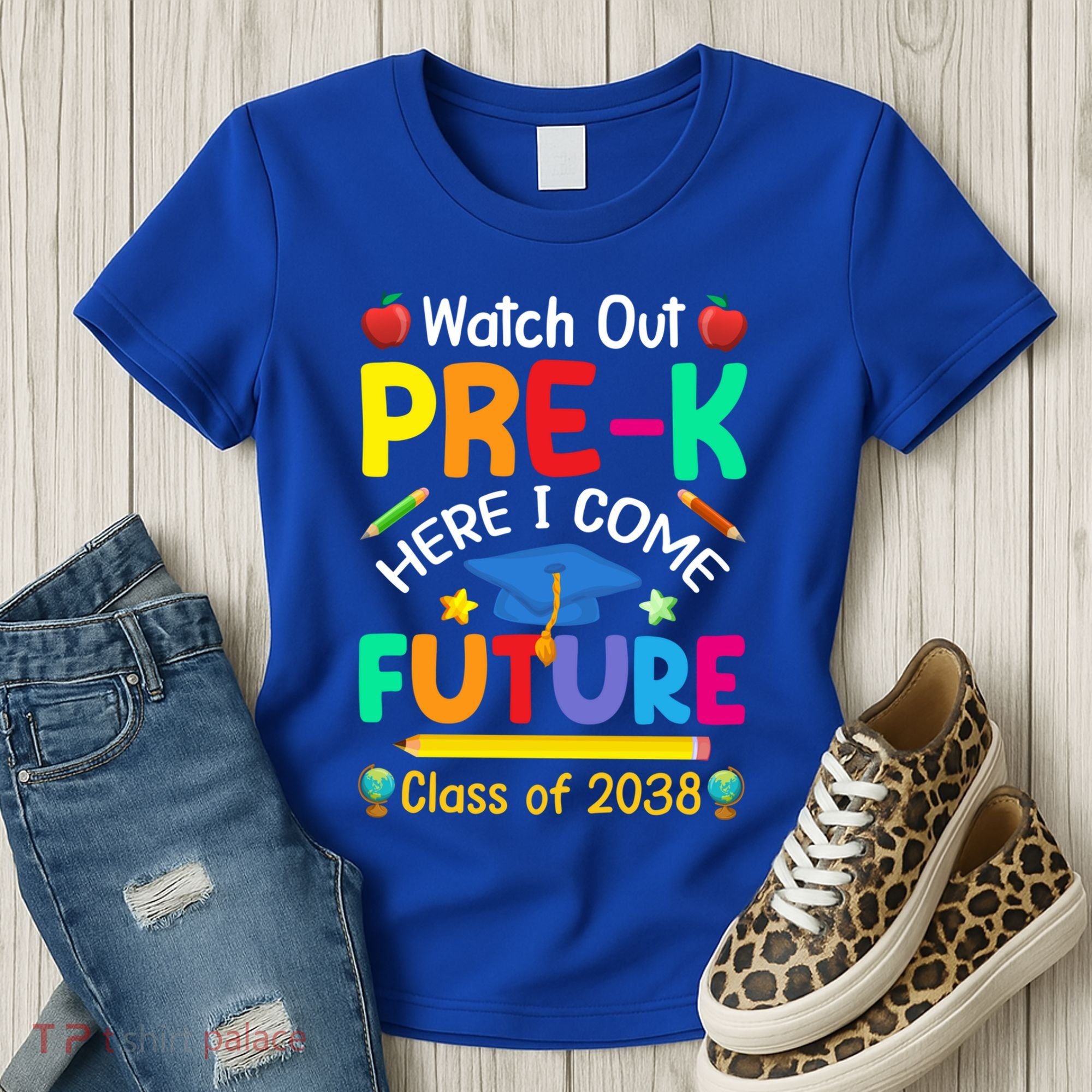 Watch Out PreK Here I Come Future Class Of 2038 Gift Women's T-Shirt