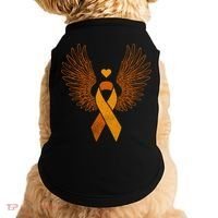 Winged Orange Ribbon Kidney Cancer Awareness Funny Gift Doggie Tank thumb 0