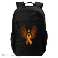 Winged Orange Ribbon Kidney Cancer Awareness Funny Gift Backpack thumb 0