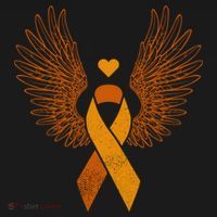 Winged Orange Ribbon Kidney Cancer Awareness Funny Gift Backpack thumb 2