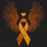 Winged Orange Ribbon Kidney Cancer Awareness Funny Gift Golf Towel thumb 3
