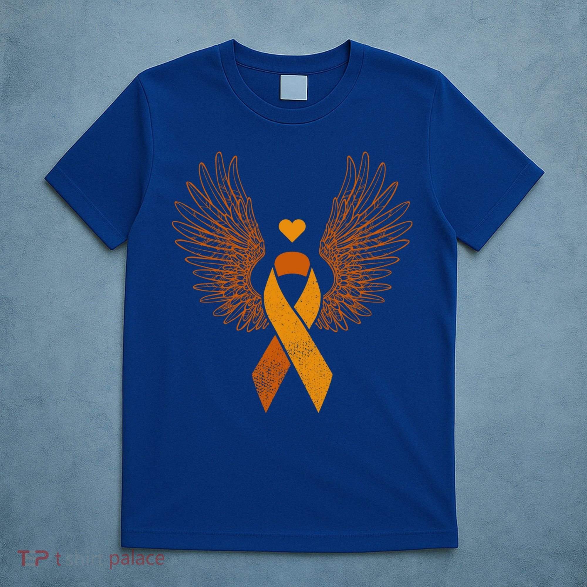 Winged Orange Ribbon Kidney Cancer Awareness Funny Gift T-Shirt
