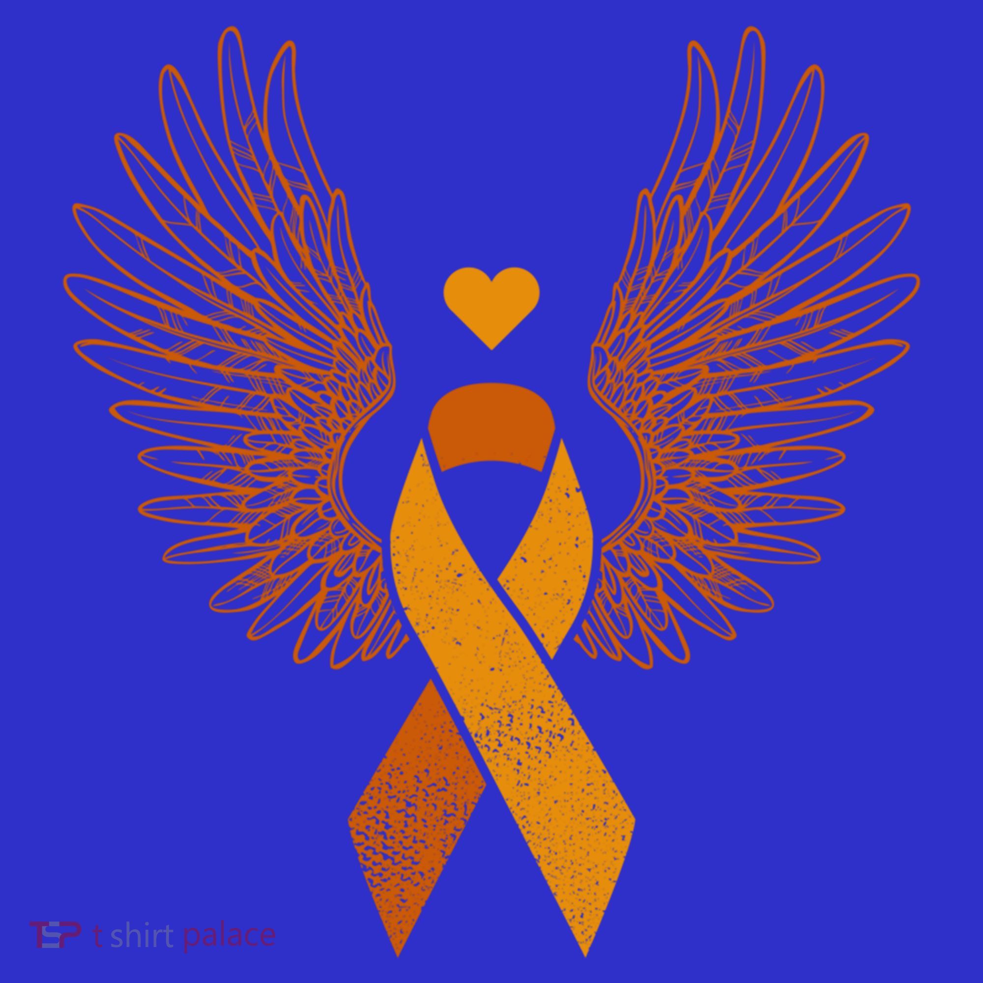 Winged Orange Ribbon Kidney Cancer Awareness Funny Gift Mousepad