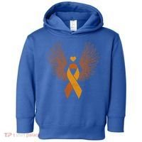 Winged Orange Ribbon Kidney Cancer Awareness Funny Gift Toddler Hoodie thumb 0