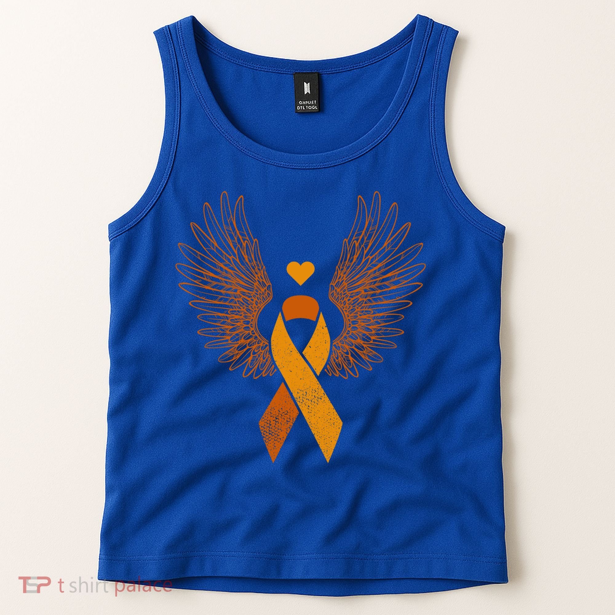 Winged Orange Ribbon Kidney Cancer Awareness Funny Gift Tank Top