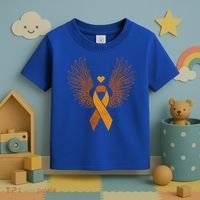 Winged Orange Ribbon Kidney Cancer Awareness Funny Gift Toddler T-Shirt thumb 3