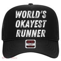 World's Okayest Runner Funny Running 5k Marathon Distance Meaningful Gift Hat thumb 0
