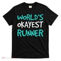 Worlds Okayest Runner . Funny Running Runner Tanks T-Shirt thumb 0