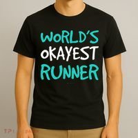 Worlds Okayest Runner . Funny Running Runner Tanks T-Shirt thumb 3