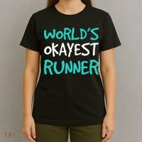 Worlds Okayest Runner . Funny Running Runner Tanks T-Shirt thumb 4