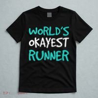 Worlds Okayest Runner . Funny Running Runner Tanks T-Shirt thumb 5