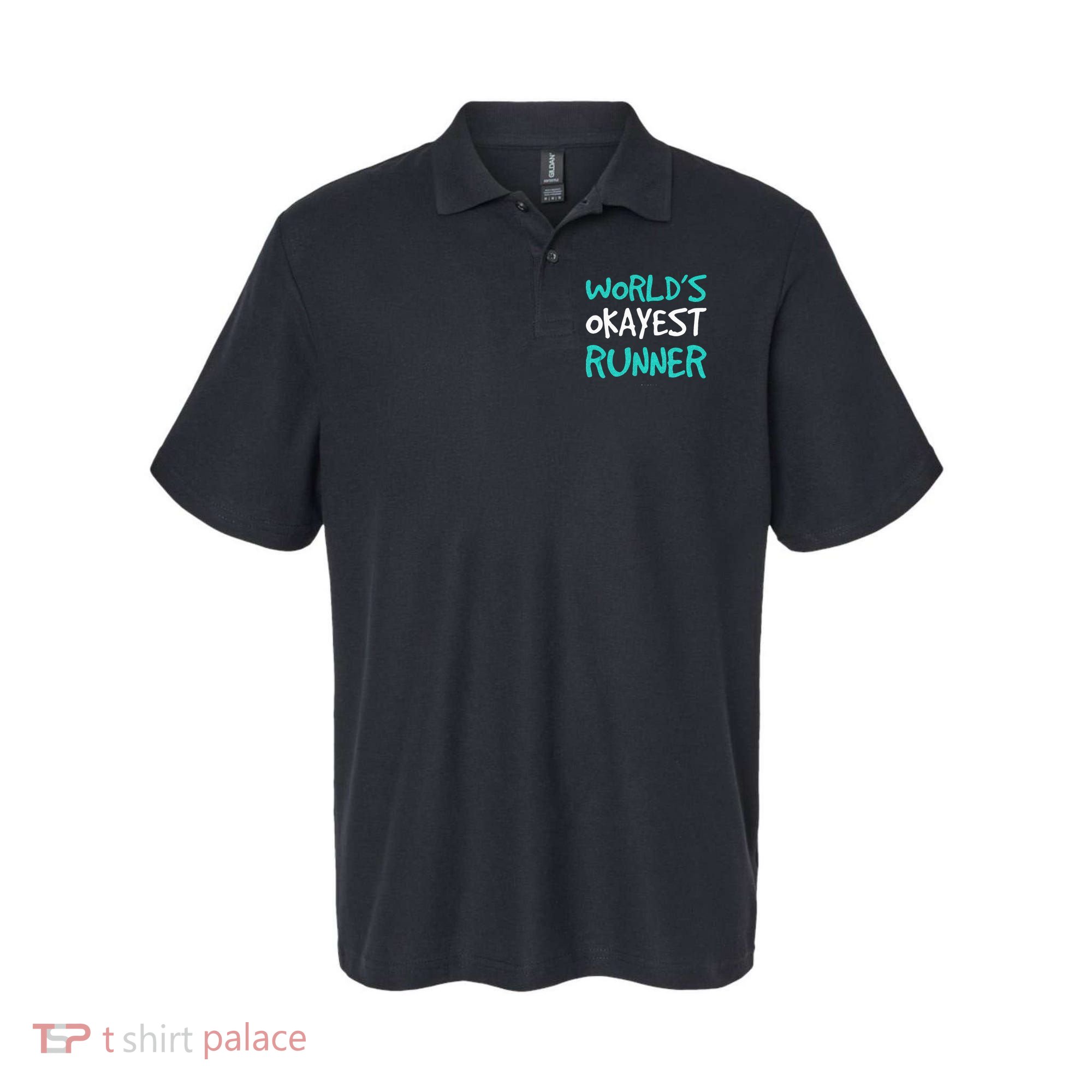 Worlds Okayest Runner . Funny Running Runner Tanks Polo