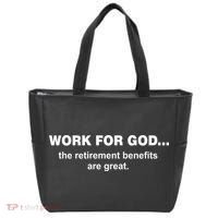 Work For God The Retirement Pan Is Great Tote Bag thumb 0