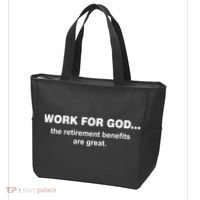 Work For God The Retirement Pan Is Great Tote Bag thumb 3