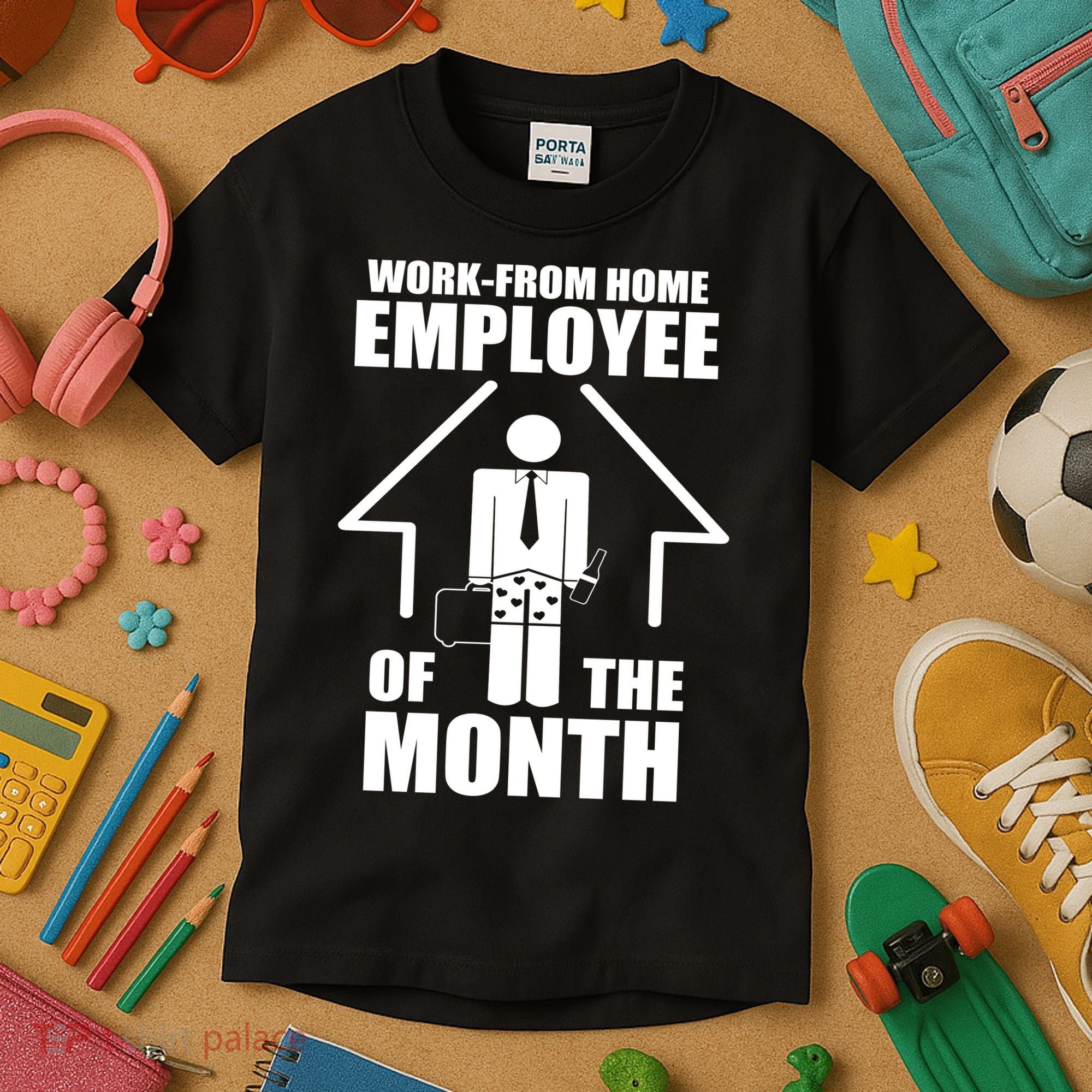 Work From Home Employee Of The Month Kids T-Shirt