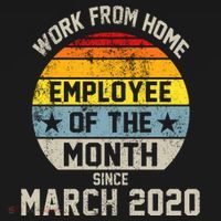 Work From Home Employee Of The Month Funny Pandemic Button thumb 1