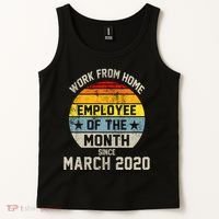 Work From Home Employee Of The Month Funny Pandemic Tank Top thumb 2