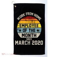 Work From Home Employee Of The Month Funny Pandemic Golf Towel thumb 0