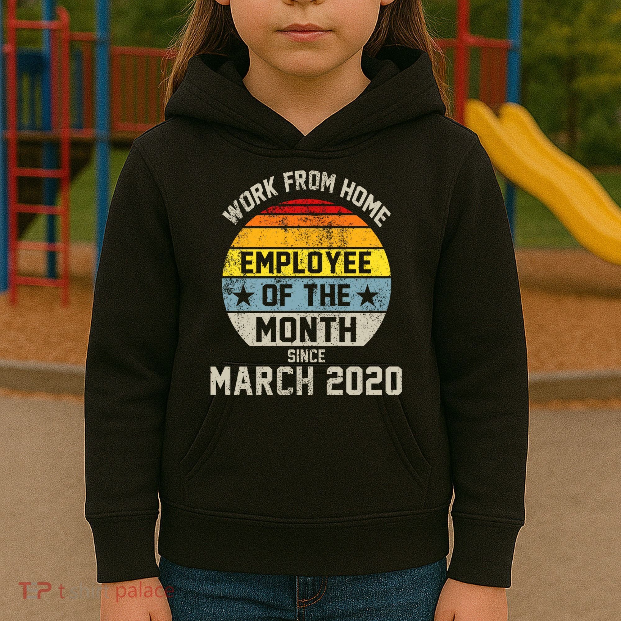 Work From Home Employee Of The Month Funny Pandemic Kids Hoodie