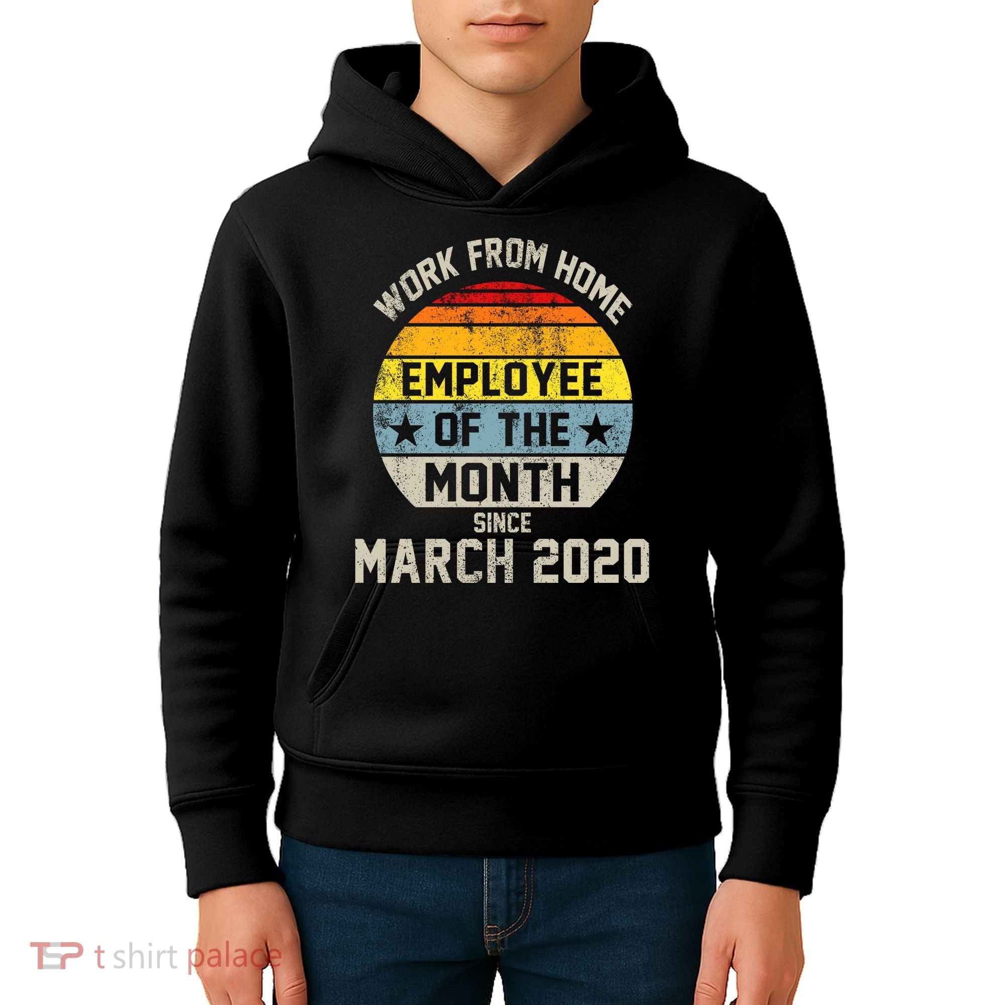Work From Home Employee Of The Month Funny Pandemic Kids Hoodie