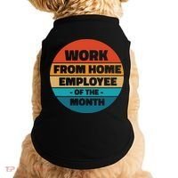 Work From Home Employee Of The Month Retro Doggie Tank thumb 0