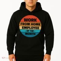 Work From Home Employee Of The Month Retro Hoodie thumb 2