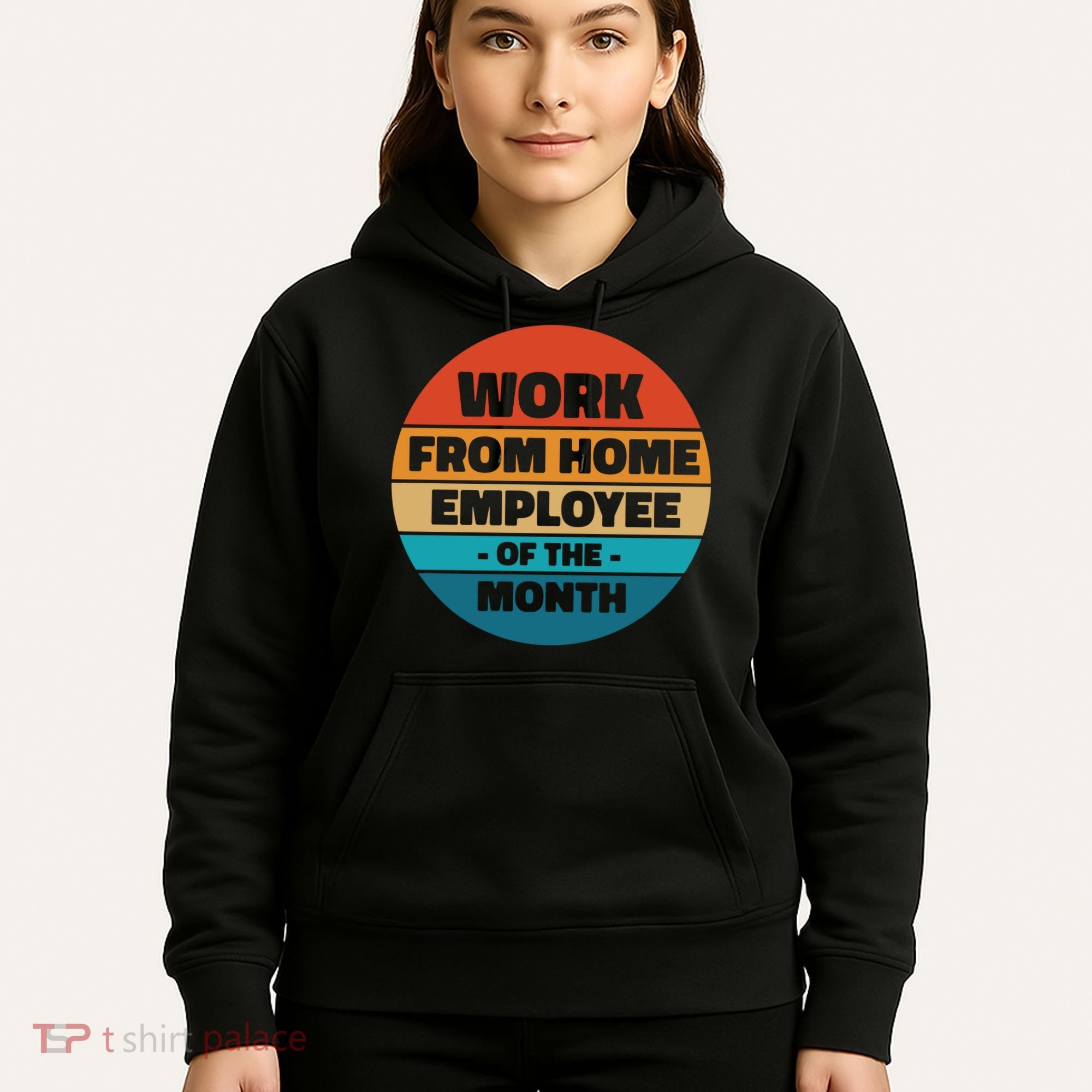 Work From Home Employee Of The Month Retro Hoodie
