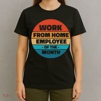 Work From Home Employee Of The Month Retro T-Shirt thumb 4