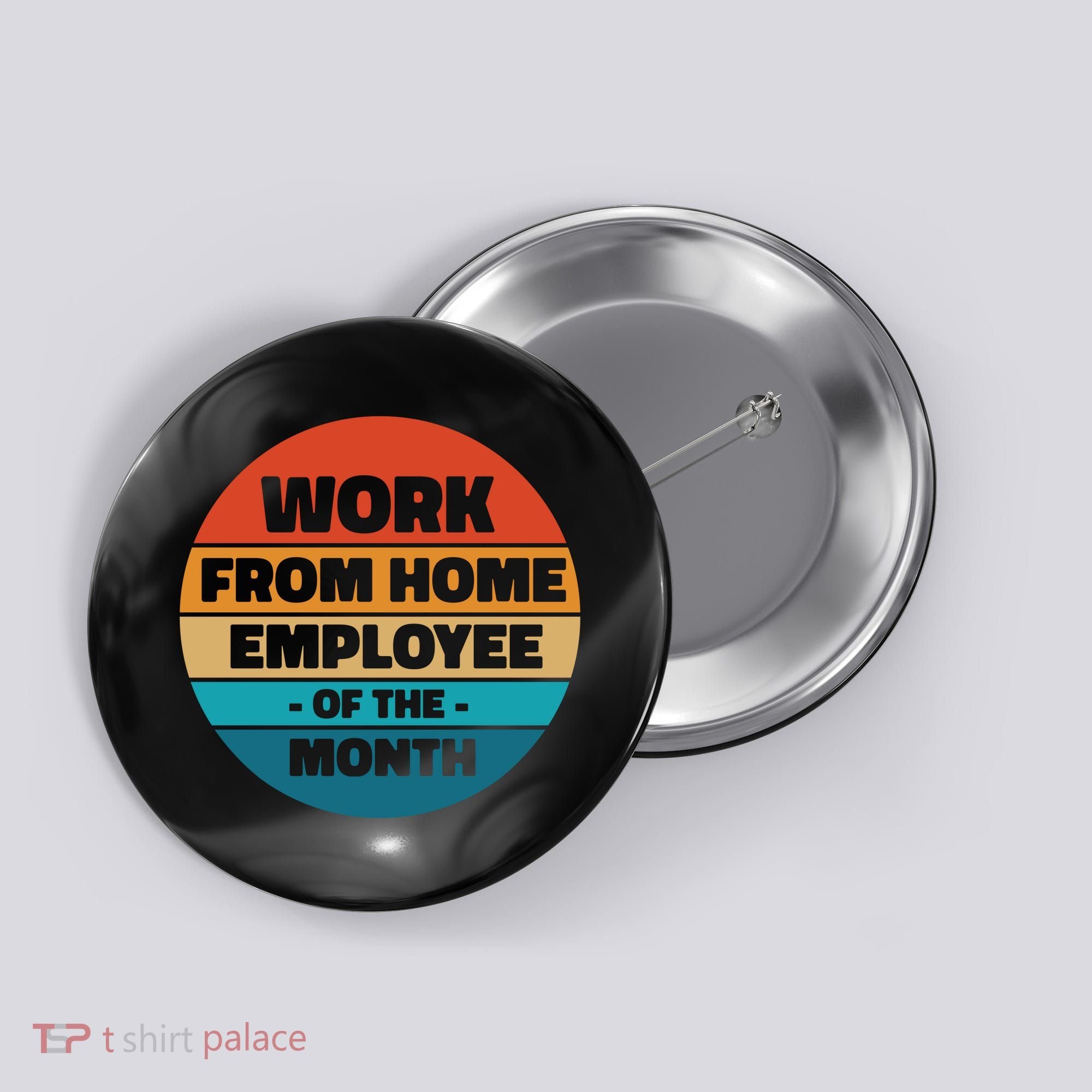 Work From Home Employee Of The Month Retro Button