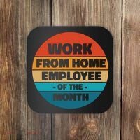 Work From Home Employee Of The Month Retro Coaster thumb 0