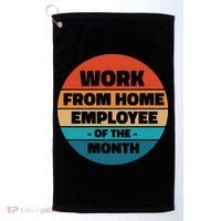 Work From Home Employee Of The Month Retro Golf Towel thumb 0