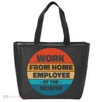 Work From Home Employee Of The Month Retro Tote Bag thumb 0