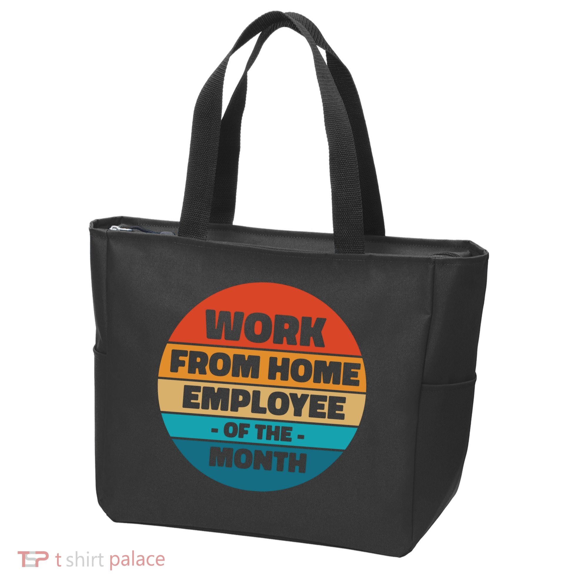 Work From Home Employee Of The Month Retro Tote Bag
