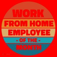 Work From Home Employee Of The Month Retro Santa Hat thumb 1