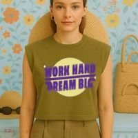 Work Hard Dream Big Garment-Dyed Women's Muscle Tee thumb 4