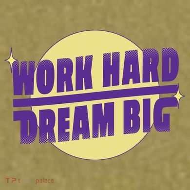 Work Hard Dream Big Garment-Dyed Women's Muscle Tee