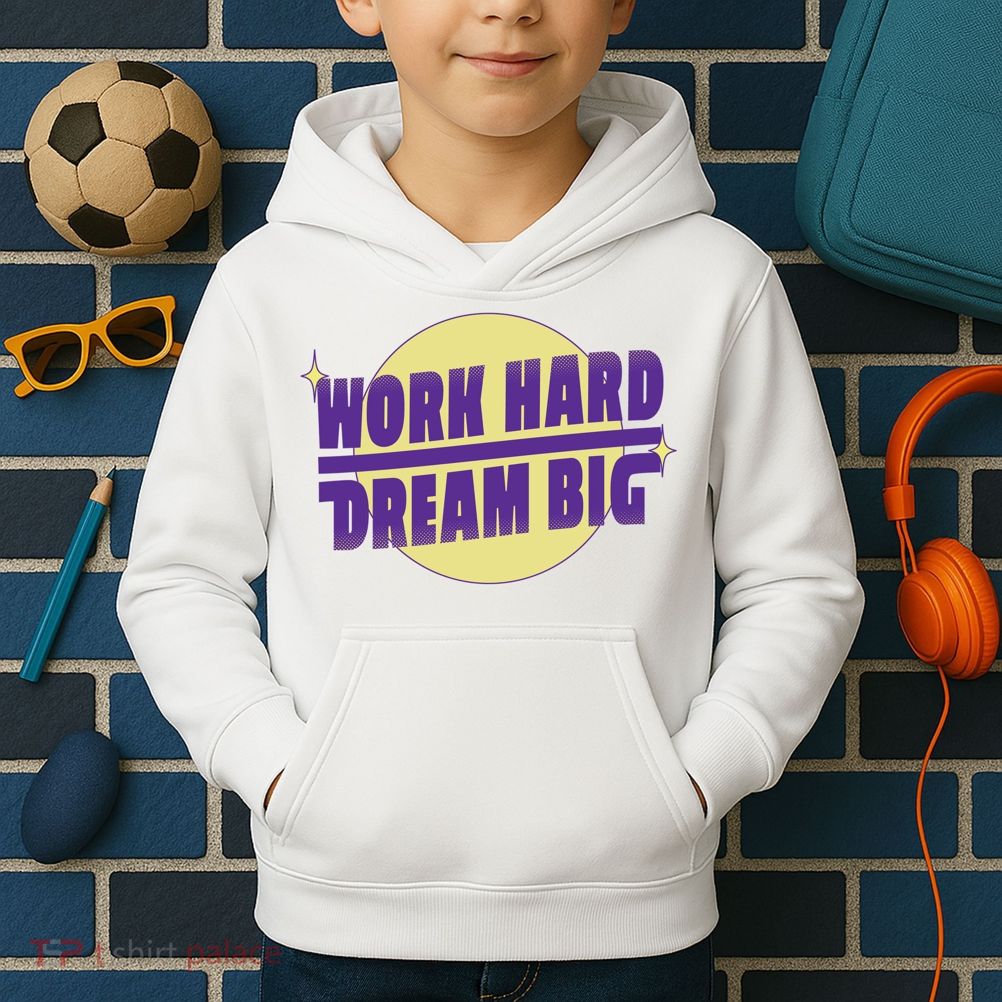 Work Hard Dream Big Kids Hoodie