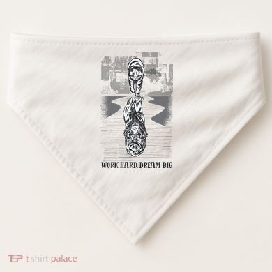 Work Hard Dream Big Tiger USA-Made Doggie Bandana